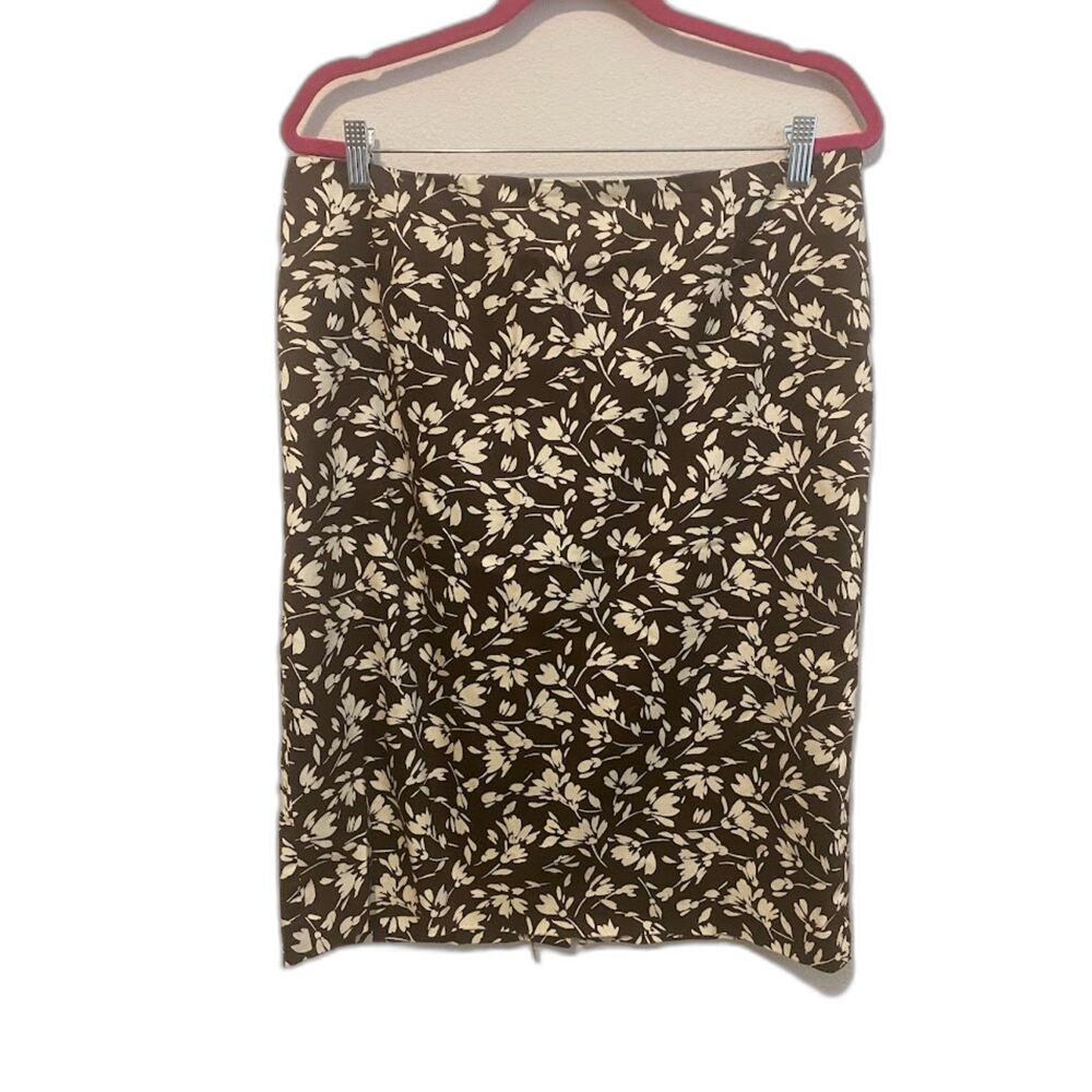 Lauren Ralph Lauren Brown and Cream Pencil Skirt 12